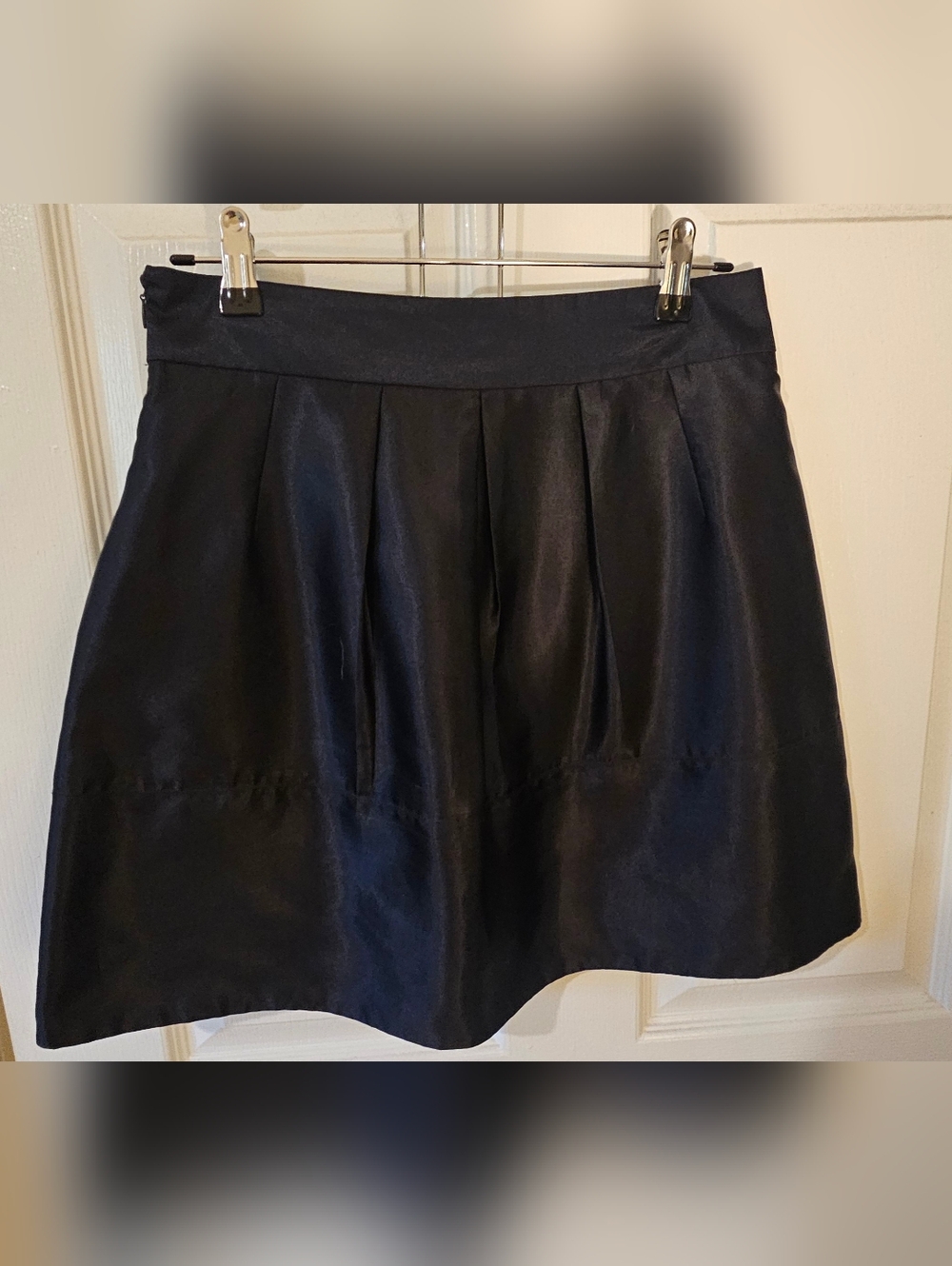 Navy Pleated Mini Skirt